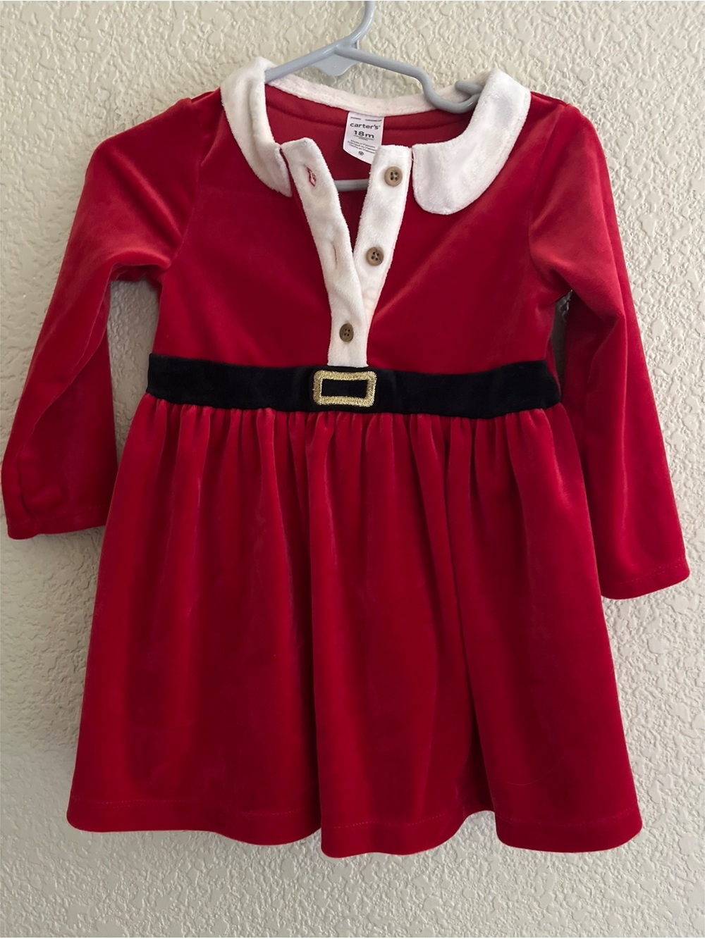 Carter’s Velvet Santa Claus Dress 18 Months